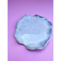 Handgemachte Schmuckschale I Keramik Unikat Servierplatte Platte Geschenkidee, Geschenk Schale Meerkristall von Artibloom