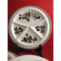 3Er Set Vintage Goebel Brombeere Mid Century Raclette Fondue Floral Schönes Von 3 Tellern von ArticulosUNICUM