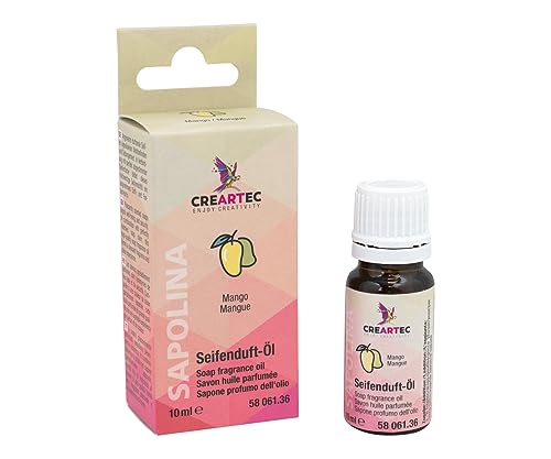 Artidee CREARTEC Natürliches Seifenduftöl - Duftnote: Mango - Seifenaroma zur Herstellung von individuell duftenden Seifen, Badekugeln, UVM. - Vegan - 10 ml - Made in Germany Artidee CREARTEC Natürliches Seifenduftöl - Duftnote: Mango - Seifenaroma zur Herstellung von individuell duftenden Seifen, Badekugeln, UVM. - Vegan - 10 ml - Made in Germany von Artidee