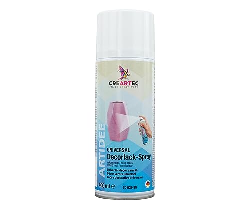 Artidee CREARTEC Universal Decorlack-Spray - transparenter Oberflächenschutz - seidenmatt - Füllmenge: 400 ml - Made in Germany Artidee CREARTEC Universal Decorlack-Spray - transparenter Oberflächenschutz - seidenmatt - Füllmenge: 400 ml - Made in Germany von Artidee