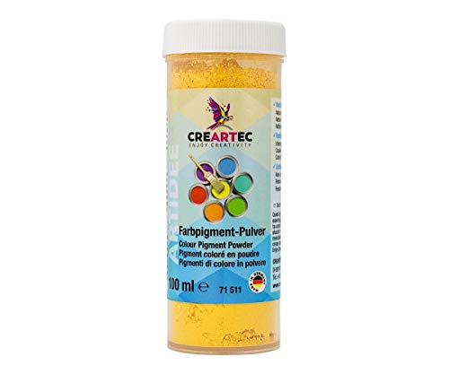 Artidee CREARTEC Farbpigmentpulver - Farbe: Sonnengelb - 100ml - natürliches, Farbpigment für Farben, Beton, Harz, Silikon, Kleber - farbintensiv, lichtecht, mischbar - Zugabe 1–7% - Made in Germany Artidee CREARTEC Farbpigmentpulver - Farbe: Sonnengelb - 100ml - natürliches, Farbpigment für Farben, Beton, Harz, Silikon, Kleber - farbintensiv, lichtecht, mischbar - Zugabe 1–7% - Made in Germany von Artidee