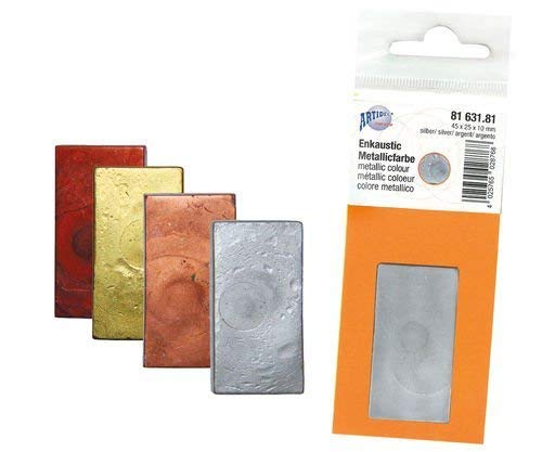 Artidee Enkaustic Malfarben Set, 4 Malblöcke Metallicfarben von Artidee