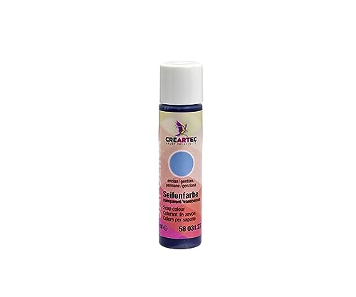 CREARTEC Natürliche Seifenfarbe Transparent - Seifenherstellung/Seifenkreationen - Farbe: Enzianblau - Inhalt: 10ml - Made in Germany von Artidee