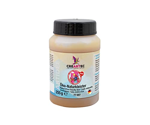 CREARTEC Öko-Naturkleister - schadstoffrei - Verkleben von Textilien und Werkstoffen möglich -Kunststoffflasche mit Streichverschluss - 250g - Made in Germany von Artidee