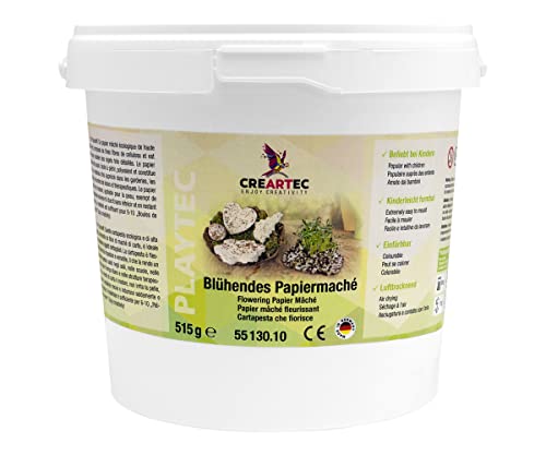 CREARTEC Papiermaché - 2500g im praktischem Kunststoffeimer - Trockenmodelliermasse auf Zellulosebasis - lufttrocknend & ein färbbar - für Masken, Deko, Hohlformen & DIY-Projekte - Made in Germany CREARTEC Papiermaché - 2500g im praktischem Kunststoffeimer - Trockenmodelliermasse auf Zellulosebasis - lufttrocknend & ein färbbar - für Masken, Deko, Hohlformen & DIY-Projekte - Made in Germany von Artidee