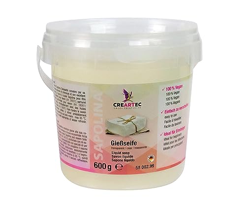 Artidee CREARTEC - Sapolina Gießseife - transparent - zum Modellieren von individuellen Seifen - 600g - Made in Germany von Artidee
