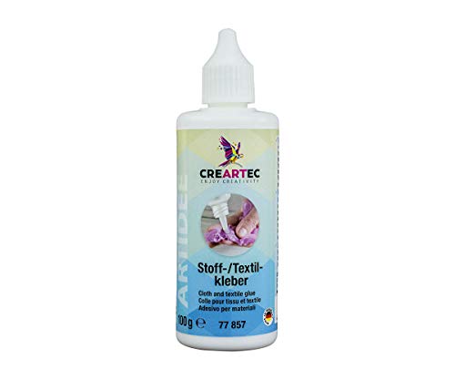 CREARTEC Stoff- und Textilkleber - Verklebt Textilien mit anderen Textilien und synthetischen Stoffen - 100 g - Made in Germany CREARTEC Stoff- und Textilkleber - Verklebt Textilien mit anderen Textilien und synthetischen Stoffen - 100 g - Made in Germany von Artidee