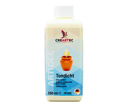 CREARTEC Tondicht - Ideal zum wasserfesten Versiegeln von Keramikoberflächen - Gebrauchsfertig - Lösungsmittelfrei - einfache Handhabung - Füllmenge: 250 ml - Made in Germany CREARTEC Tondicht - Ideal zum wasserfesten Versiegeln von Keramikoberflächen - Gebrauchsfertig - Lösungsmittelfrei - einfache Handhabung - Füllmenge: 250 ml - Made in Germany von Artidee
