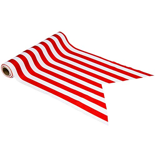 Artifetes Tischläufer Pirat, Stoff, 28 cm x 5 m, Rot / Weiß von Artifetes