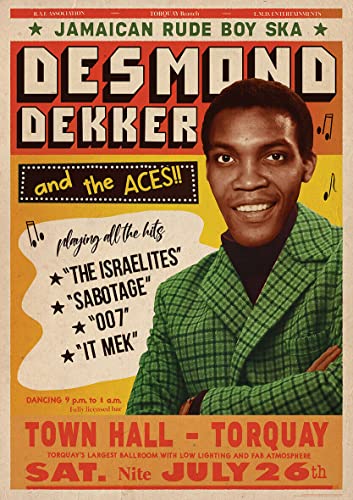 Artificial Posters DESMOND DEKKER & THE ACES POSTER LIVE AT TOWN HALL TORQUAY JAMAICAN RUDE BOY SKA Artificial Posters DESMOND DEKKER & THE ACES POSTER LIVE AT TOWN HALL TORQUAY JAMAICAN RUDE BOY SKA von Artificial Posters