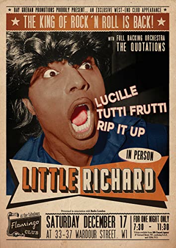 Artificial Posters LITTLE RICHARD POSTER KING OF ROCK 'N' ROLL IS BACK LIVE IN FLAMINGO CLUB LONDON Artificial Posters LITTLE RICHARD POSTER KING OF ROCK 'N' ROLL IS BACK LIVE IN FLAMINGO CLUB LONDON von Artificial Posters