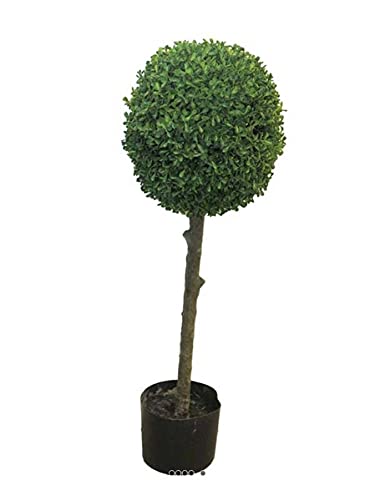 Artificielles.com - Buchsbaumkugel-Attrappe auf Stamm, außen, UV-Schutz, Höhe 78 cm, Durchmesser 30 cm, Höhe 78 cm, Farbe: Grün von Artificielles.com