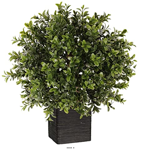 Artificielles.com - Buchsbaumkugel auf Stamm im Topf, H 35 cm, D 25 cm, UV-Schutz von Artificielles.com