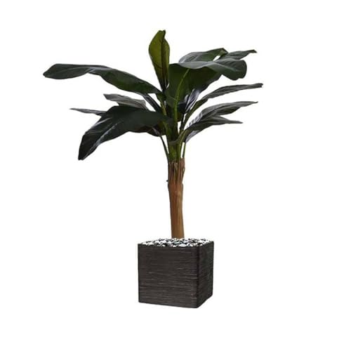 Artificielles.com - Künstliche Bananenpflanze im Topf, 1 Stamm mit großem Laub, Höhe 180 cm, Grün – Höhe: 180 cm – Farbe: Grün von Artificielles.com