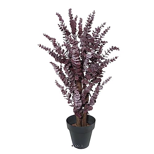 Artificielles.com - Künstlicher Eukalyptus im Topf H 80 cm für den Außenbereich lila-violett von Artificielles.com
