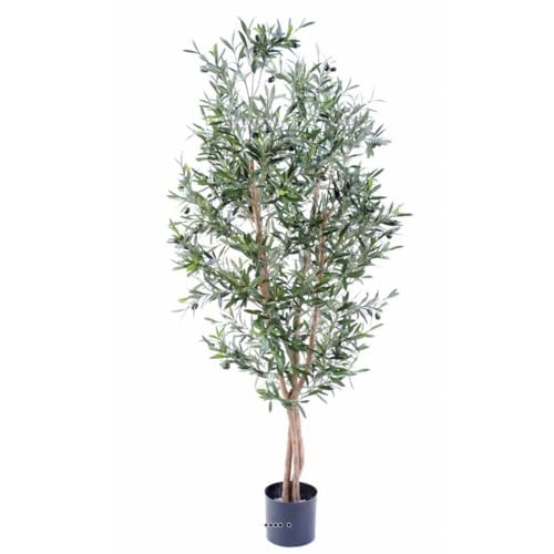 Artificielles.com - Künstlicher Olivenbaum im Topf, 3 Stämme, Höhe 150 cm, Grün – wählen Sie Ihre Höhe: 150 cm – Farbe: Grün von Artificielles.com