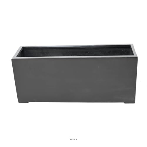 Artificielles.com - Rechteckiger Blumenkasten aus Fiberglas, Höhe 40 cm, Schwarz – Durchmesser: 40 cm – Farbe: Schwarz von Artificielles.com