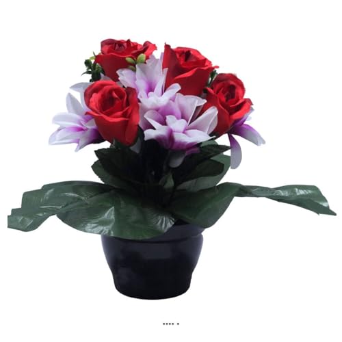 Artificielles.com - Topf für Rosengrab und Orchidee rot-weiß – Allerheiligen – Farbe: Rot-Weiß Artificielles.com - Topf für Rosengrab und Orchidee rot-weiß – Allerheiligen – Farbe: Rot-Weiß von Artificielles.com