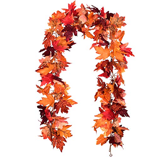 Artiflr 2 Stück Herbst-Ahornblatt-Girlande, künstliche Ahorn-Girlande, Herbst-hängende Herbst-Blätter-Ranken für drinnen und draußen, Hochzeit, Thanksgiving, Abendessen, Party-Dekoration Artiflr 2 Stück Herbst-Ahornblatt-Girlande, künstliche Ahorn-Girlande, Herbst-hängende Herbst-Blätter-Ranken für drinnen und draußen, Hochzeit, Thanksgiving, Abendessen, Party-Dekoration von Artiflr