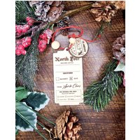 Personalisierter Weihnachtsmann Geschenkanhänger Aus Holz Vom Nordpol von ArtigianaCreations