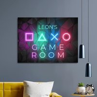 Game Room Customizable | Gaming Canvas Customized Poster Gifts For Gamers Prints Wall Decor Art For Men Who Have Everything von Artigro
