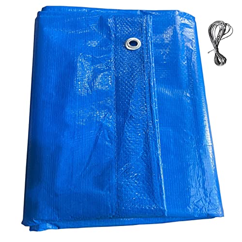 Artillen Gewebeplane 140g/m² Blau, 1,5m x 10m = 15m², Schutzplane Bootsplane Holzplane Plane mit Ösen für draussen Gartenmöbel Trampolin Auto wasserdicht reißfest wasserfest (1,5m x 10m=15m²) von Artillen