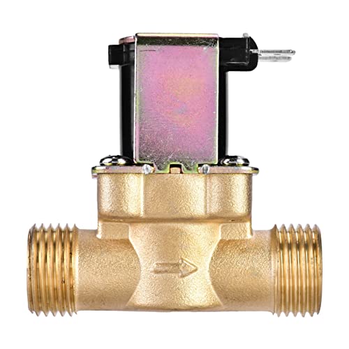 Artillery Magnetventil,1/2 Zoll DC 24V Wasserventil Elektrisch Normalerweise Geschlossenes,Korrosionsbeständig und Präzise Messing Elektrisches Magnetventil Zur Wassersteuerung von Artillery