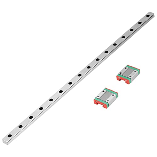 Linearführung Schiene,1 Stück 400mm MGN12 Miniatur Linearführung,2 Stück MGN12B Gleitblöcke Lagerstahl Gleitschiene,12mm Breite Linear Rail für 3D-Drucker,CNC Maschine von Artillery