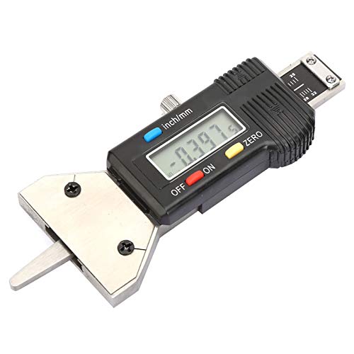 Artillery Digitaler Reifenprofiltiefenmesser, 0-25 mm LCD Display Edelstahl Reifentiefenmesser, 0.01 mm Profiltiefenmesser für Reifen Erkennung Auto und Motorradreifen von Artillery
