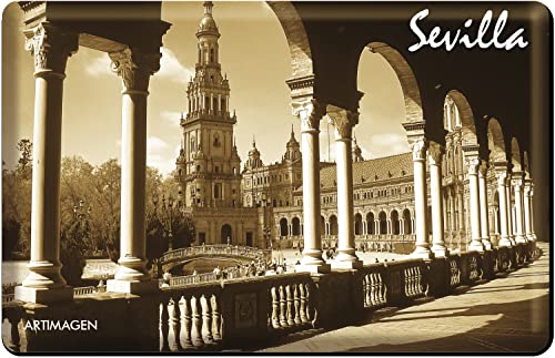 Artimagen Magnet Plaza aus Spanien in Sevilla Sepia 70 x 45 mm. von Artimagen