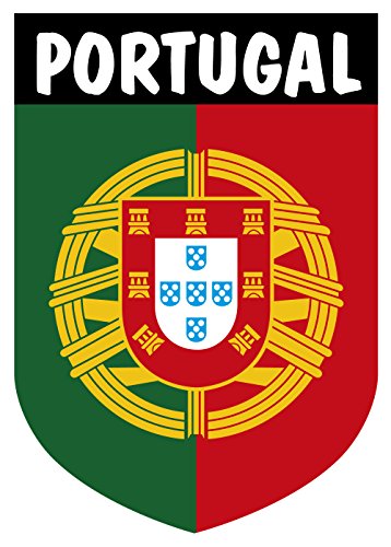 Artimagen Portugal Emblem Aufkleber, Vinyl, Matt, Rot, 40 x 60 mm, für Glas, Metall, Kunststoff von Artimagen