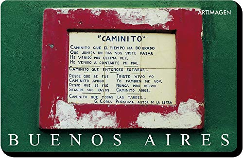 Magnet mit Text Caminito Buenos Aires, 70 x 45 mm. von Artimagen