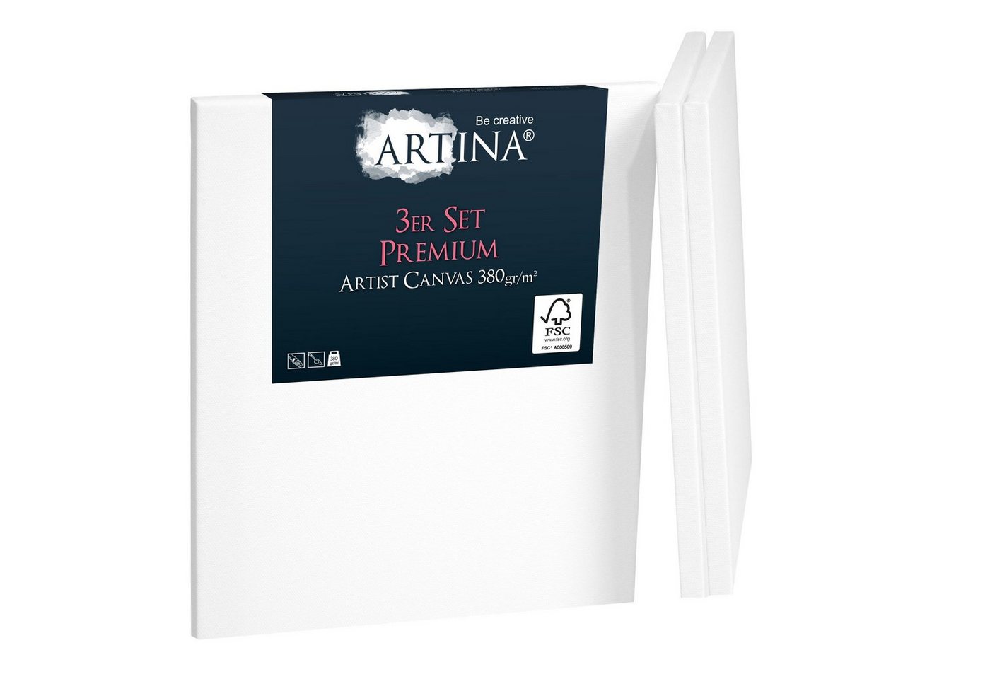 Artina Leinwand Premium, Keilrahmen 3er Set 40x40cm Artina Leinwand Premium, Keilrahmen 3er Set 40x40cm von Artina
