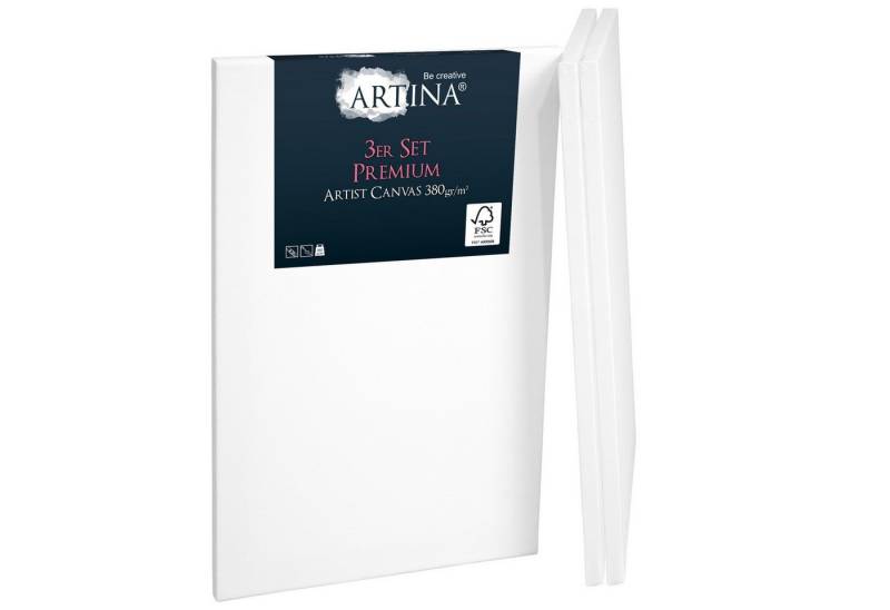 Artina Leinwand Premium, Keilrahmen 3er Set 30x40cm von Artina
