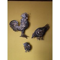 Reliefs Hahn Huhn Küken von Artintegration