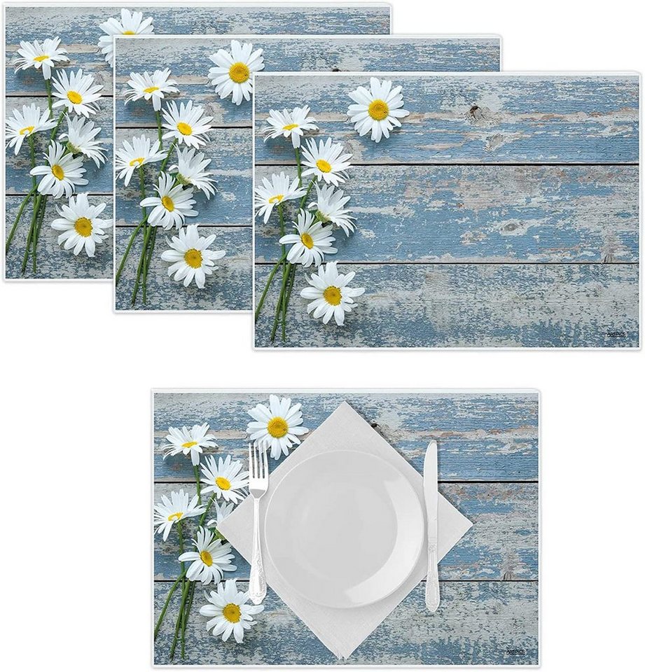 Platzset, Artipics Tischset Waiting for You Abwaschbar 4 STK je 42 x 30 cm, Artipics Tischkunst, (6-St) von Artipics Tischkunst