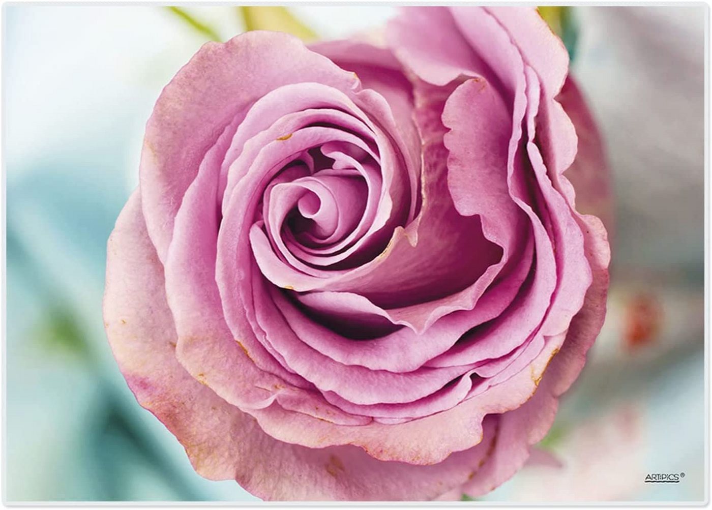 Platzset, Artipics Tischsets Pink Rose Platzsets Abwaschbar Aus Kunststoff 4 Stück je 42 x 30 cm Platzdeckchen Blumen Tischdeko Für Küche/Essbereich/Gäste/Drinnen/Draußen, Artipics Tischkunst, (1-St) von Artipics Tischkunst