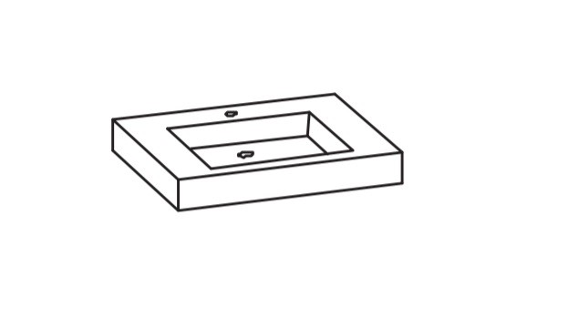 Artiqua 112 Quarton-Waschtisch, Anthrazit, 112-QWT50-85-1-A 112-QWT50-85-1-A von Artiqua