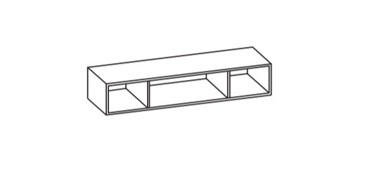 Artiqua 400 Spiegelregal, Anthrazit Glanz, 400-SPR-1-80-51 400-SPR-1-80-51 von Artiqua