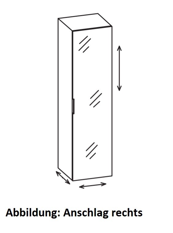 Artiqua 400 Variabler Hochschrank, Eiche Ribbeck quer NB, 400-HVT-2-45-L-444 400-HVT-2-45-L-444 von Artiqua