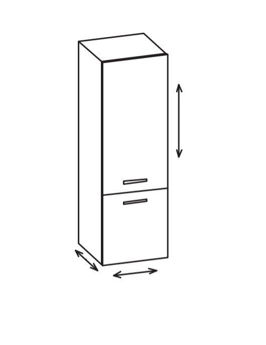 Artiqua 400 Variabler Midischrank, Graphit Struktur quer, 400-MVT-1-44-L-7070-401 400-MVT-1-44-L-7070-401 von Artiqua