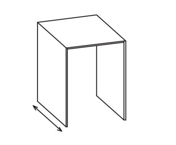 Artiqua 400 tiefenvariabler Waschmaschinenumbau, Sangallo Grau quer, 400-WAUB-1-66-432 400-WAUB-1-66-432 von Artiqua