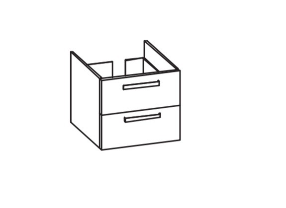 Artiqua 412 Waschtischunterschrank für Connect E8129, Quarzgrau Hochglanz Select, 412-WU2L-I72-7162- 412-WU2L-I72-7162-172 von Artiqua