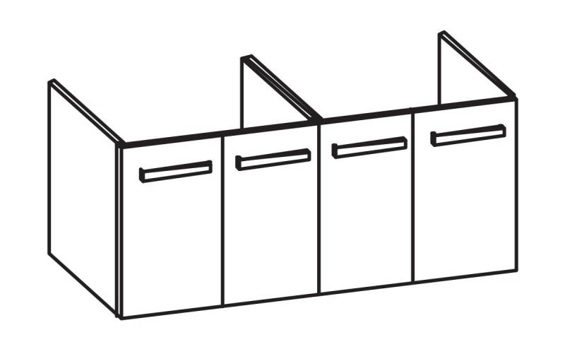 Artiqua 413 Waschtischunterschrank für Acanto 500627, 500628 Riviera Eiche quer NB, 413-WU4T-K170-71 413-WU4T-K170-7179-438 von Artiqua