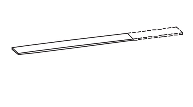 Artiqua Ablageboard breitenvariabel, Anthrazit Glanz, 077-ABL-20-51 077-ABL-20-51 von Artiqua