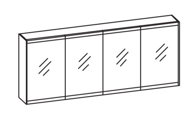 Artiqua LED-Spiegelschrank, Anthrazit Glanz, 072-SDT-1-17-51 072-SDT-1-17-51 von Artiqua