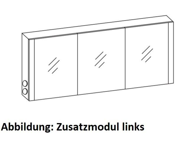 Artiqua LED-Spiegelschrank, Eiche Weiß quer NB, 071-SET-3-16-ZA-440 071-SET-3-16-ZA-440 von Artiqua