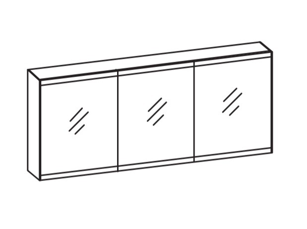 Artiqua LED-Spiegelschrank, Eiche Weiß quer NB, 072-SDT-1-16-440 072-SDT-1-16-440 von Artiqua