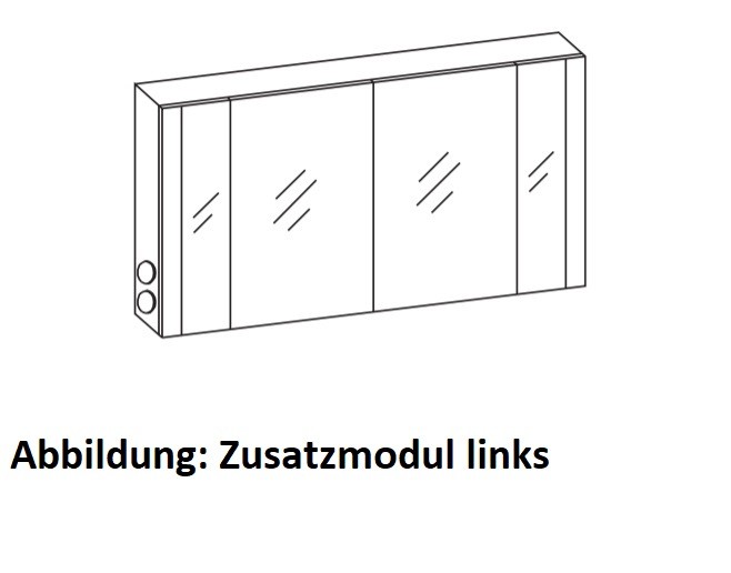 Artiqua LED-Spiegelschrank, Quarzgrau Hochglanz Touch, 071-SET-4-13-ZU-172 071-SET-4-13-ZU-172 von Artiqua