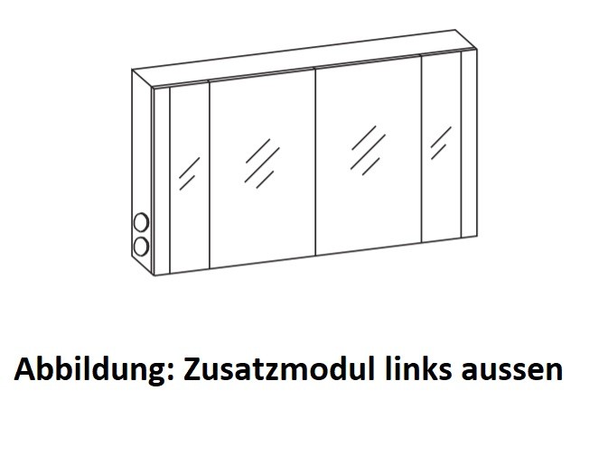 Artiqua LED-Spiegelschrank, Weiß Glanz, 071-SET-5-12-ZA-68 071-SET-5-12-ZA-68 von Artiqua